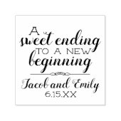 Hochzeitnamen Datum Süß Ende Neubeginn Permastempel (Design)