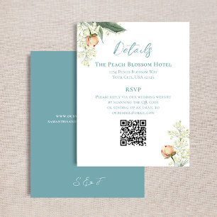 Hochzeitpeach Blue Details QR Code UAWG Begleitkarte