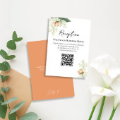 Hochzeitpeach Empfang QR Code UAWG Begleitkarte