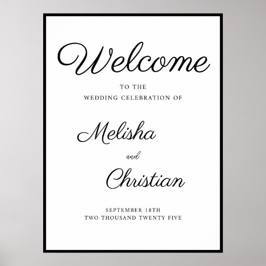 Hochzeitplakat Poster (Vorne)