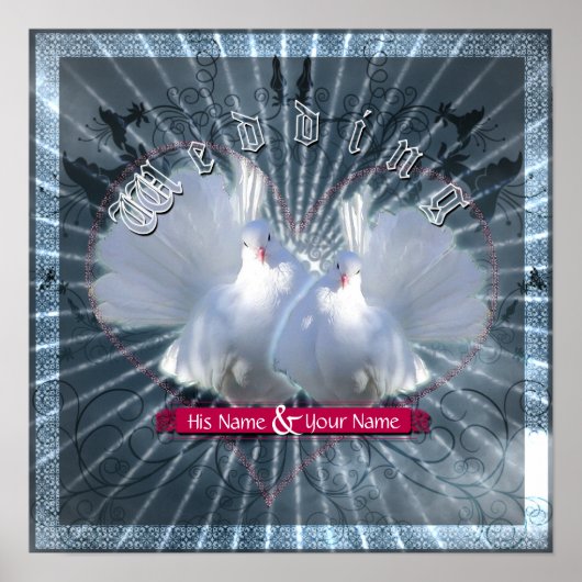 Hochzeitplakat Poster (Vorne)