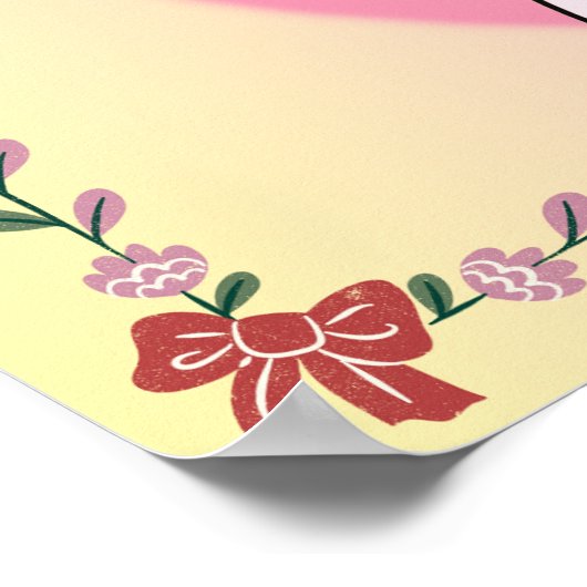 Hochzeitplakat Poster (Ecke)