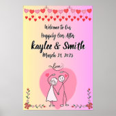 Hochzeitplakat Poster (Vorne)