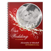 Hochzeitplaner oder Guestbook mit Notizblock (Vorderseite)