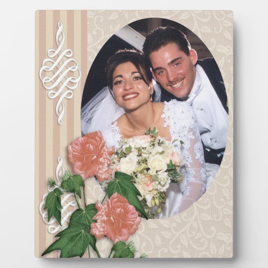 Hochzeitportrait Foto Plaque Hibiskus Fotoplatte (Vorderseite)