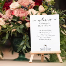 Hochzeitprogramm für weiße Schwäne