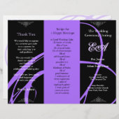 Hochzeitprogrammordner Twirl Lila Black (Vorne/Hinten)