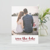 Hochzeitpunkte Save the Date Foto (Stehend Vorderseite)