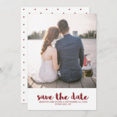Hochzeitpunkte Save the Date Foto (Vorne/Hinten)