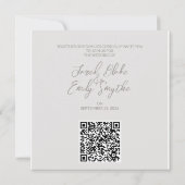 HochzeitQR-Code Save the Date Einladung (Rückseite)