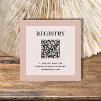 Hochzeitregister QR Code Dusty Pink