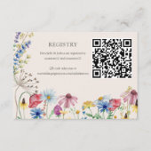 Hochzeitregister QR-Wildblume Begleitkarte (Vorderseite)