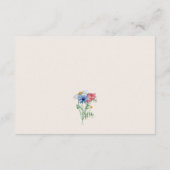 Hochzeitregister QR-Wildblume Begleitkarte (Rückseite)