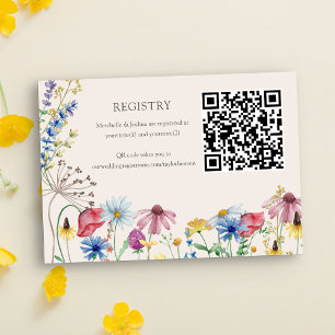 Hochzeitregister QR-Wildblume Begleitkarte