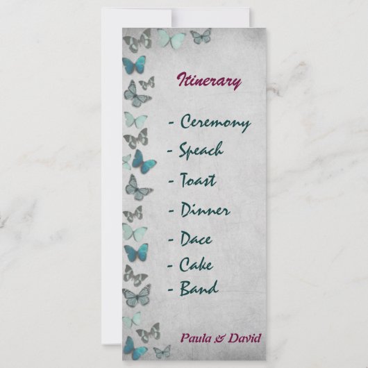 Hochzeitreise Einladung (Rückseite)