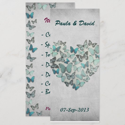 Hochzeitreise Einladung (Vorne/Hinten)