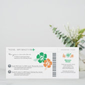 Hochzeitreise Info Boarding Pass Einladung (Stehend Vorderseite)