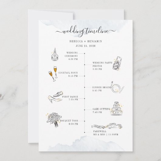 Hochzeitreise - Modernes Ikonenprogramm Einladung (Vorderseite)