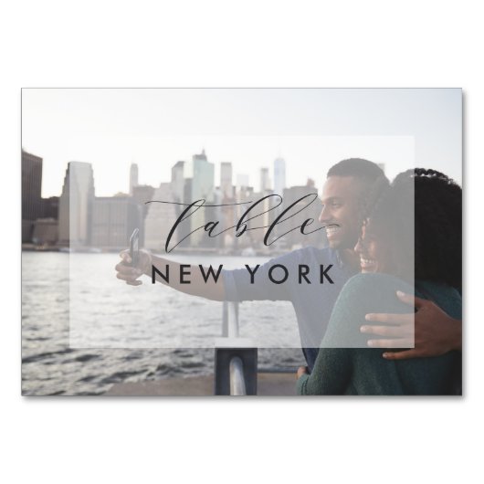 Hochzeitreise Reiseziel Foto Tischnummer (Vorderseite)