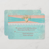 Hochzeitromanische UAWG RSVP Karte (Vorne/Hinten)