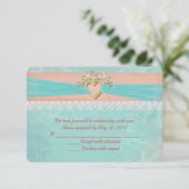 Hochzeitromanische UAWG RSVP Karte (Stehend Vorderseite)