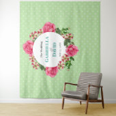 Hochzeitrosa Rose Rot Weißer Petunia Polka Dots Wandteppich (Beispiel)