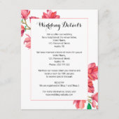 Hochzeitrosa Weißes Wasser Magnolia Begleitkarte (Vorderseite)