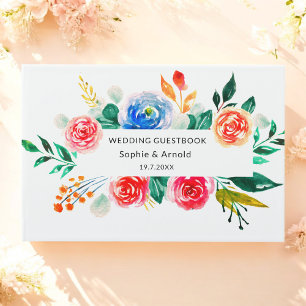Hochzeitrotes Weiß Gästebuch