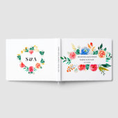 Hochzeitrotes Weiß Gästebuch (Voll)