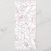 Hochzeits-Abendessen-Menü Menükarte (Rückseite)