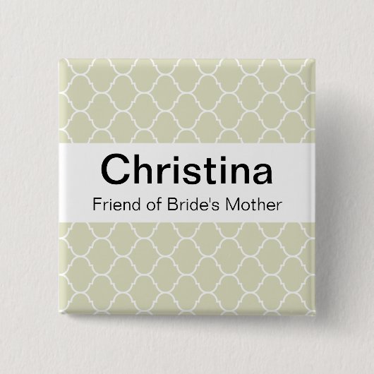 Hochzeits-Abzeichen (großes GROTESK) Button (Vorderseite)