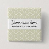 Hochzeits-Abzeichen (Serif) Button (Vorderseite)