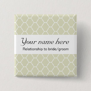 Hochzeits-Abzeichen (Serif) Button