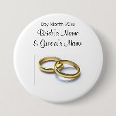 Hochzeits-Andenken, Geschenke, Werbegeschenke für Button (Vorderseite)