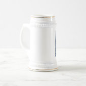 Hochzeits-Andenken Stein Bierglas (Vorderseite Links)