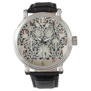 Hochzeits-Antik-Spitze-Leinen-Weiß-Klassisch-Hübsc Armbanduhr