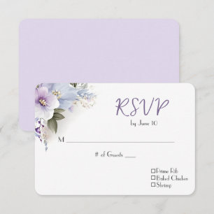 Hochzeits-Antwort-Blumenstrauß RSVP Karte