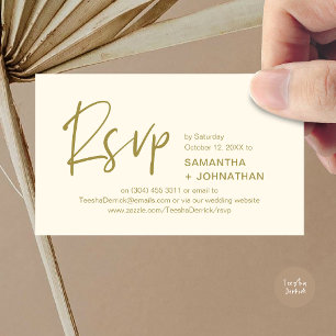 Hochzeits-Antwort Moderne Abendessen-Einladung Eri Begleitkarte