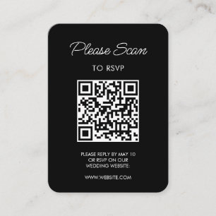 Hochzeits-Antwort, QR-Code Modern Minimalistisch E Begleitkarte