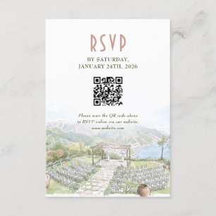Hochzeits-Antwortkarte Villa Eva Ravello mit QR-Co Einladung