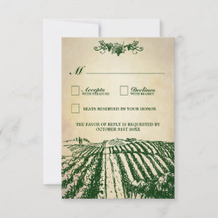 Hochzeits-Antwortkarten für Weingut Tuscan Vineyar RSVP Karte