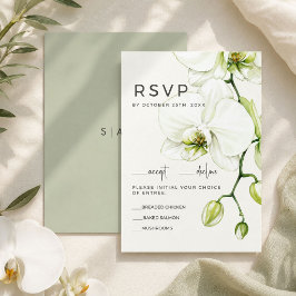 Hochzeits-Antwortkarten Orchidee RSVP Karte