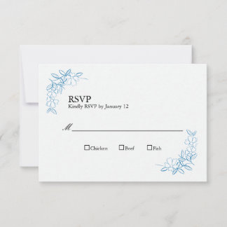 Hochzeits-Antwortkarten Vintage Dusty Blau RSVP Karte