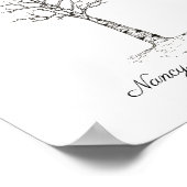 Hochzeits-Aspen-Fingerabdruck-Baumplakat Poster (Ecke)