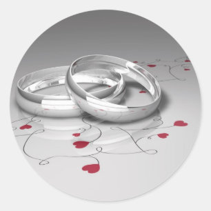 Hochzeits-Aufkleber Runder Aufkleber