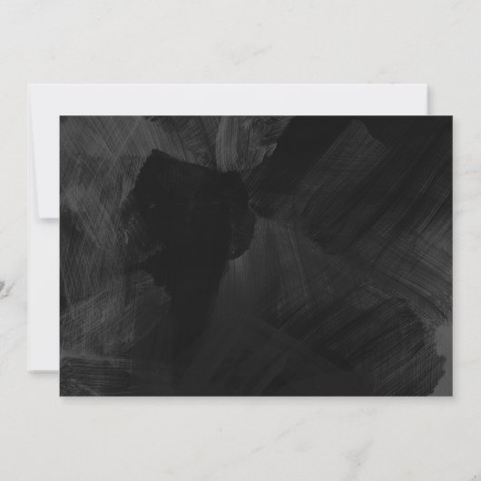 Hochzeits-Aufschub-Mitteilungs-formales Schwarzes Einladung (Rückseite)