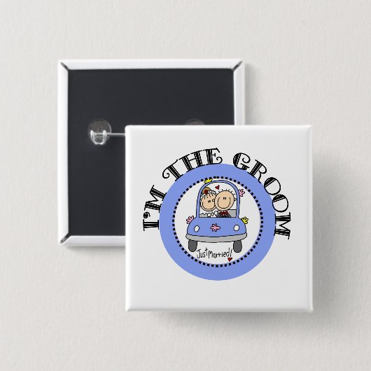 Hochzeits-Auto-Bräutigam Button (Vorne & Hinten)