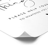 Hochzeits-Badezimmer-Korbschild Poster (Ecke)