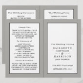Hochzeits-Bi-Fold-Programm (Vorne/Hinten)