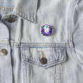 Hochzeits-Blumenkranz Button (Beispiel)